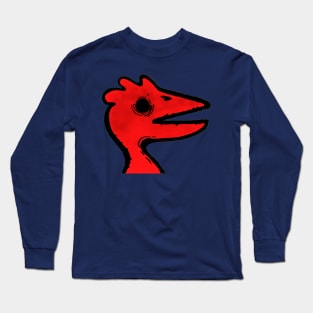 Red Bird Head Long Sleeve T-Shirt